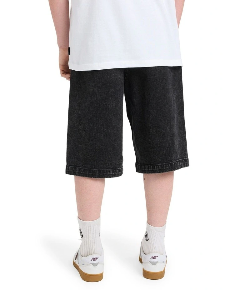 Freazy Loose Denim Shorts Black image 2