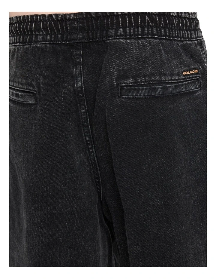 Freazy Loose Denim Shorts Black image 4