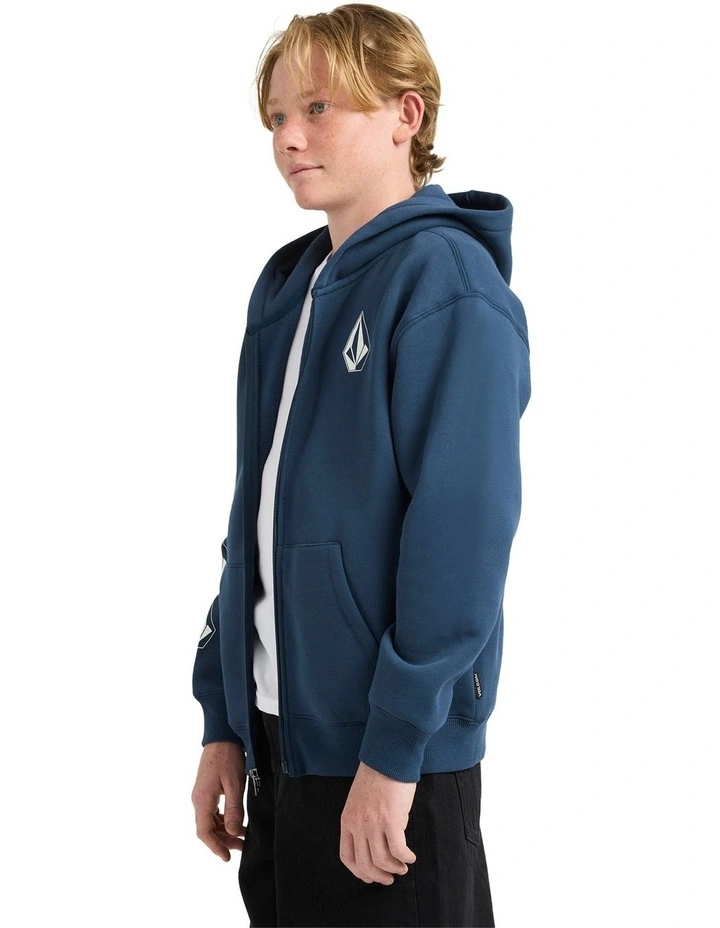 Iconic Stone Zip Up Hoodie Blue image 3