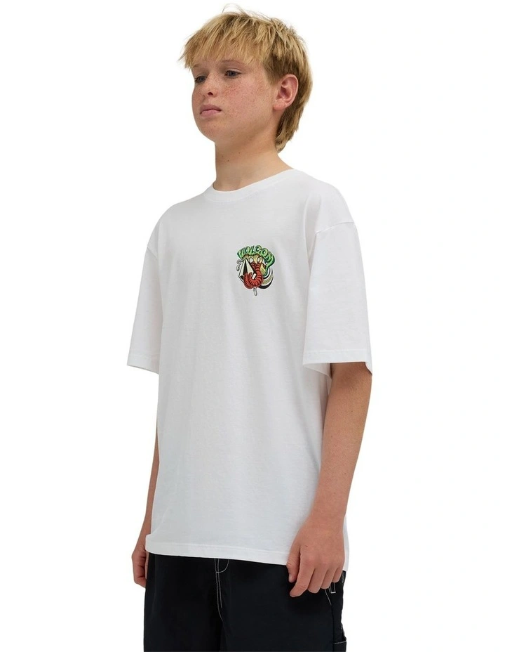 Boys 8-16 Snaky T-Shirt in White image 3