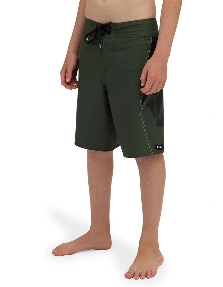 Boys 8-16 Pro Stone Mod 21 Boardshorts in Squadron Green image 3