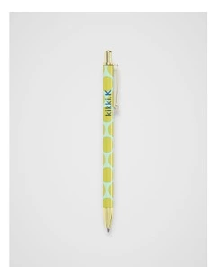 Snap Ballpoint Pen in Lime Dot