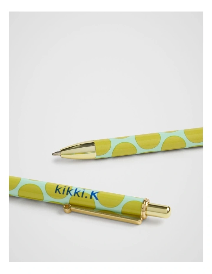 Snap Ballpoint Pen in Lime Dot image 2