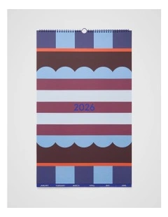 Household Calendar Large 2026 in Plum