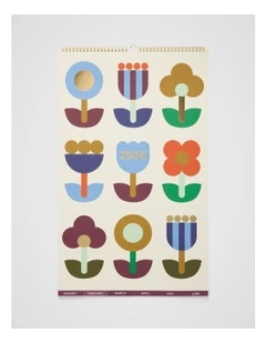 Household Calendar Large 2026 in White