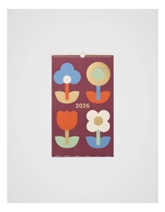 Household Calendar Small 2026 in Flower Market