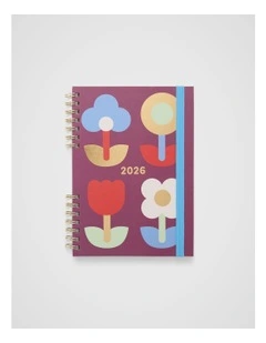 Household Weekly Diary B5 2026 in Flower Market