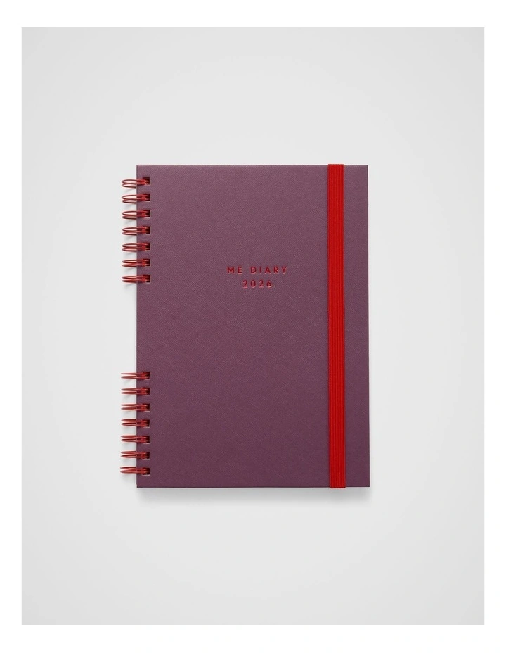 Me Weekly Diary B5 2026 in Plum image 1