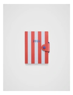 Snap Weekly Diary A6 2026 in Poppy Stripe