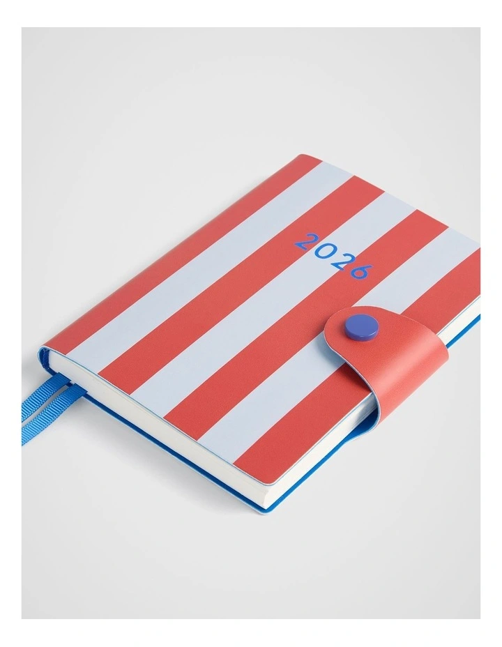 Snap Weekly Diary A6 2026 in Poppy Stripe image 7