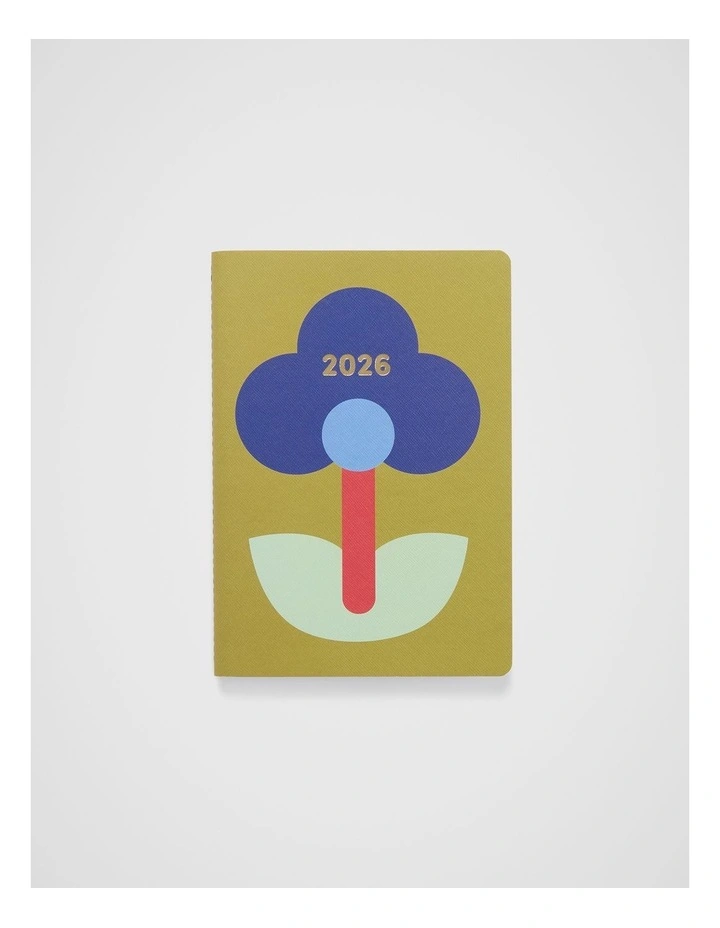 Stitch Weekly Diary A5 2026 in Straw Flower image 1