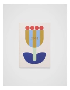 Stitch Weekly Diary B5 2026 in Ivory Flower