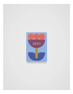 Stitch Weekly Diary B7 2026 in Bondi Flower