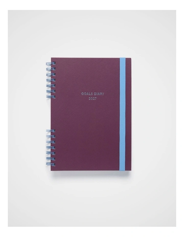 Goals Weekly Diary B5 2027 in Plum image 1