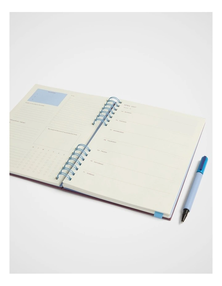 Goals Weekly Diary B5 2027 in Plum image 2