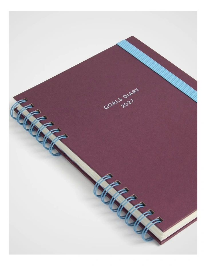 Goals Weekly Diary B5 2027 in Plum image 3