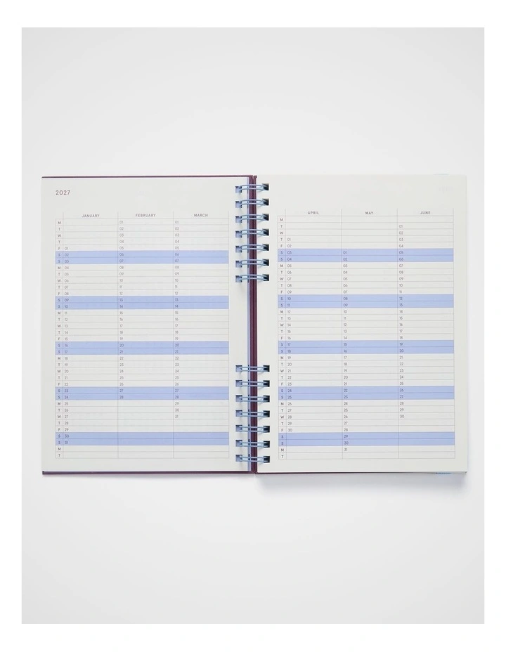 Goals Weekly Diary B5 2027 in Plum image 5