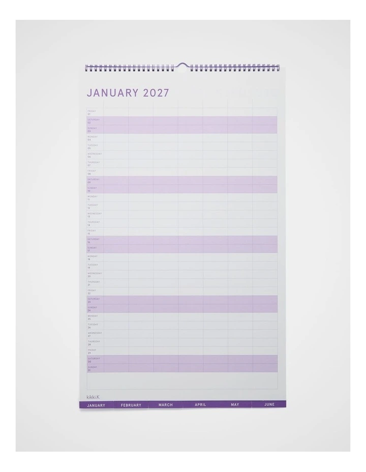 Household Calendar Large 2027 in Purple image 3