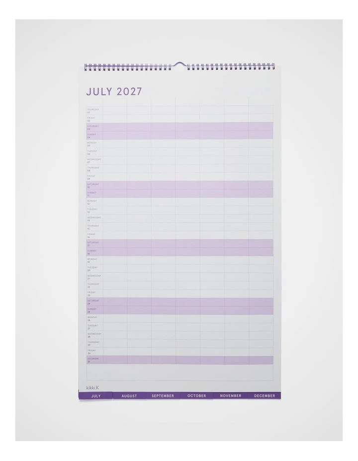 Household Calendar Large 2027 in Purple image 4
