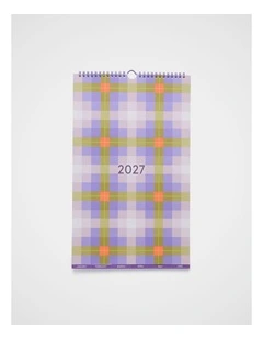 Household Calendar Small 2027 in Purple