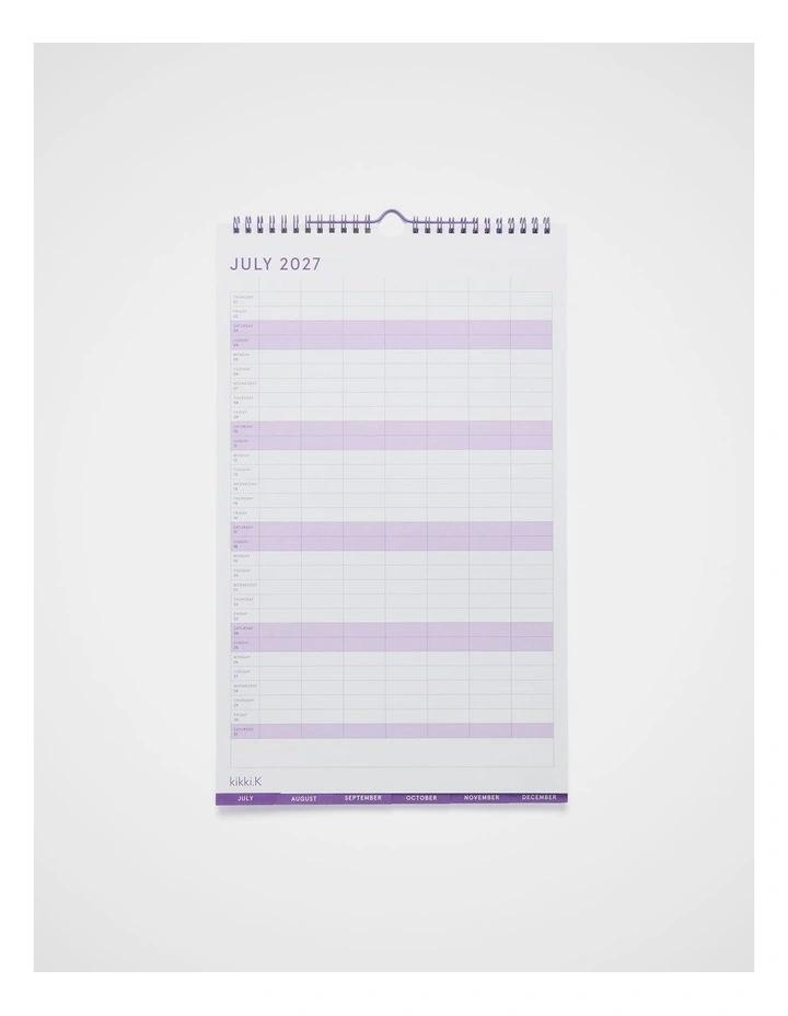 Household Calendar Small 2027 in Purple image 5