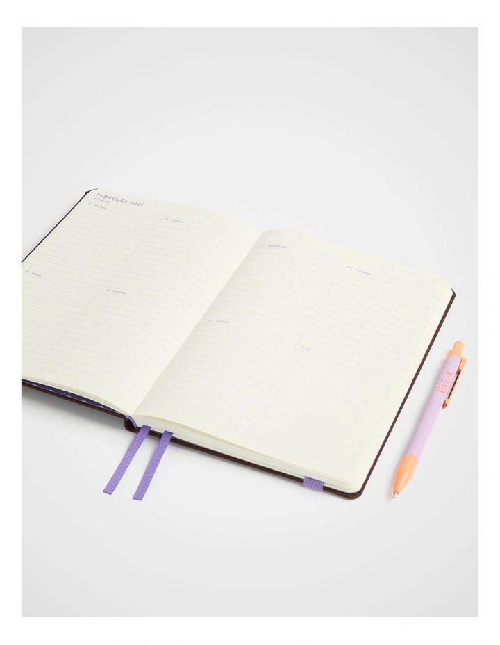 In-Scribe Weekly Diary A5 2027 in Brown image 2