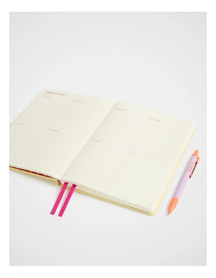 In-Scribe Weekly Diary A5 2027 in Lt Yellow image 2