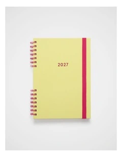 In-Spiral Weekly Diary B5 2027 in Lt Yellow