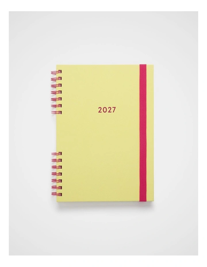 In-Spiral Weekly Diary B5 2027 in Lt Yellow image 1