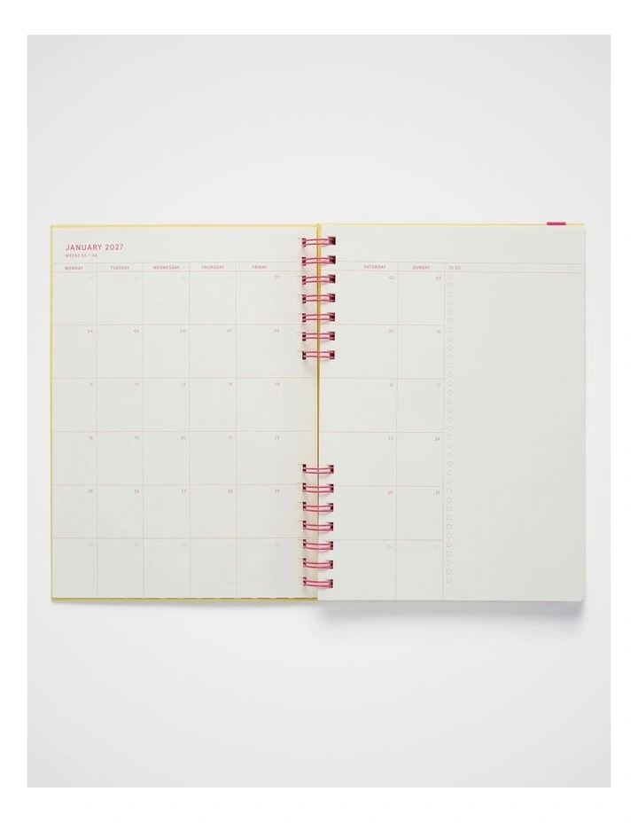In-Spiral Weekly Diary B5 2027 in Lt Yellow image 5