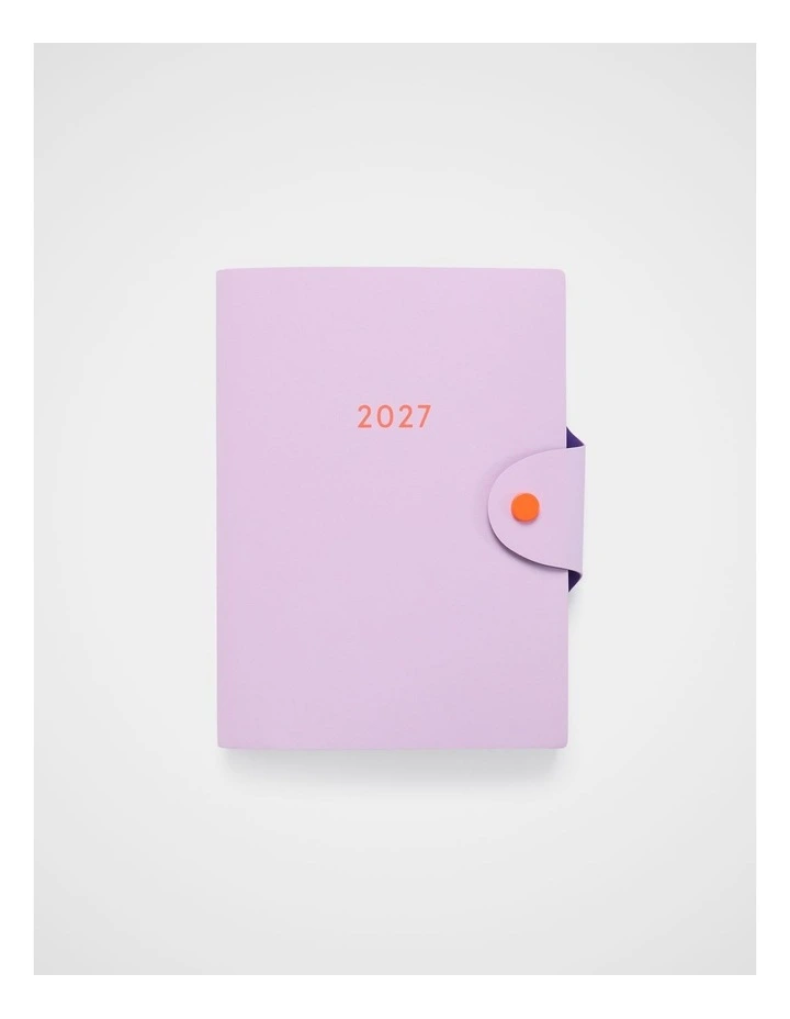 Snap Daily Diary A5 2027 in Lt Pink image 1