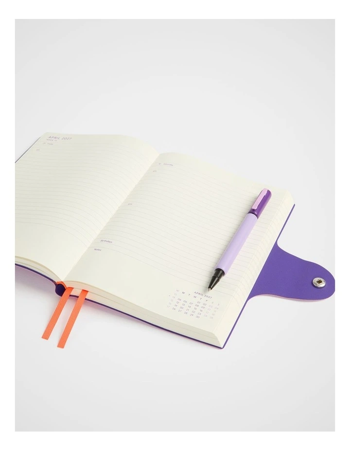 Snap Daily Diary A5 2027 in Lt Pink image 2