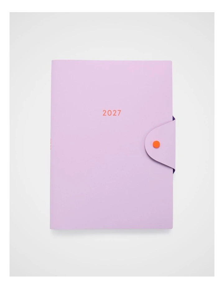 Snap Weekly Diary A4 2027 in Lt Pink image 1