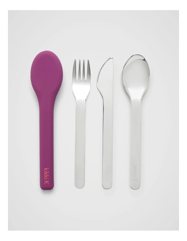 3PC Cutlery Set in Plum image 1