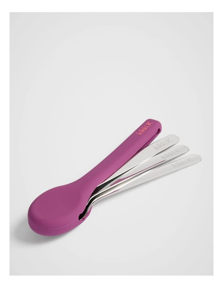 3PC Cutlery Set in Plum image 3