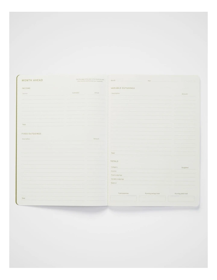 Stitch Finance Planner B5 in Moss image 5
