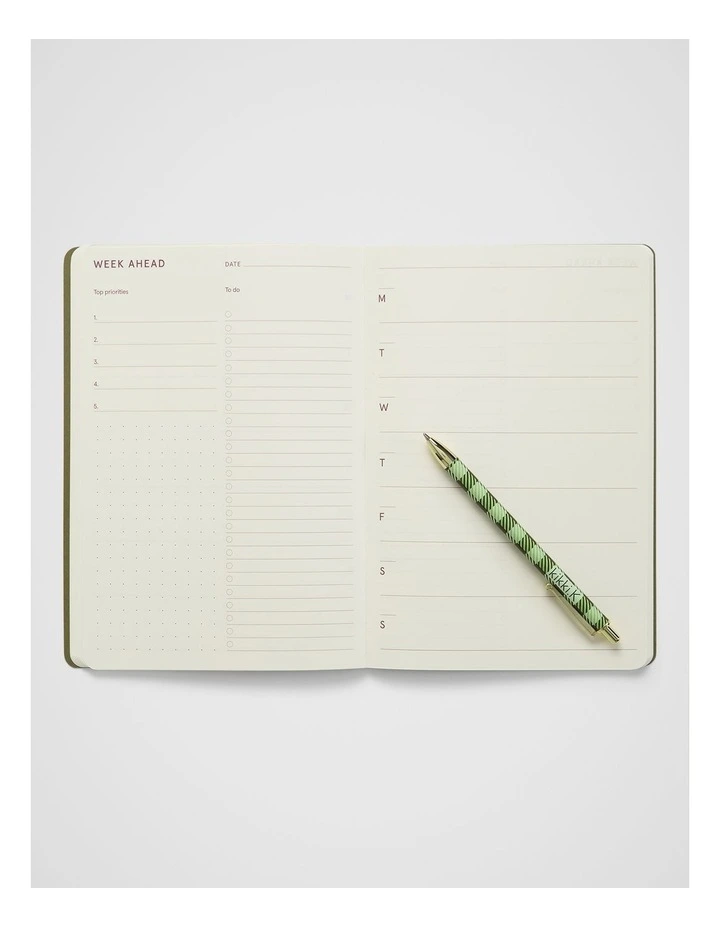 Stitch Weekly Planner A5 in Moss image 2