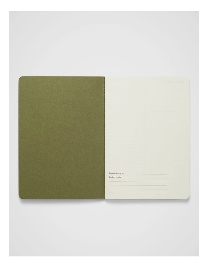 Stitch Weekly Planner A5 in Moss image 3