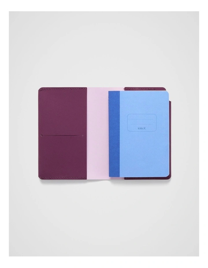 Stitch Notebook Holder B7 in Plum image 2