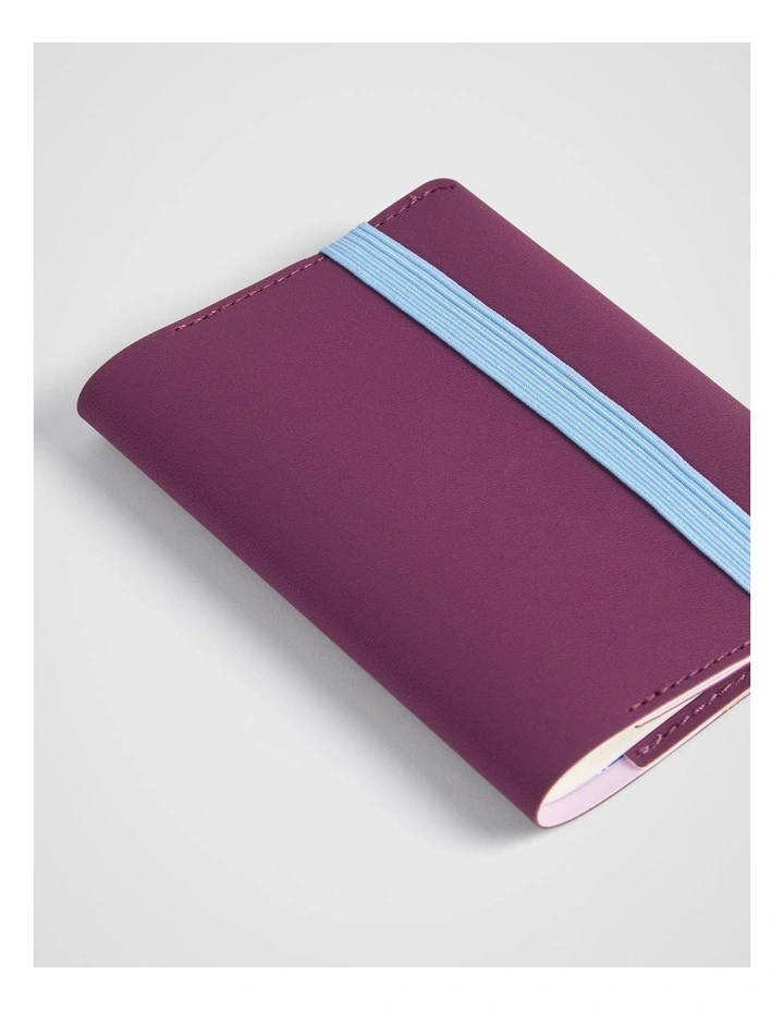 Stitch Notebook Holder B7 in Plum image 3