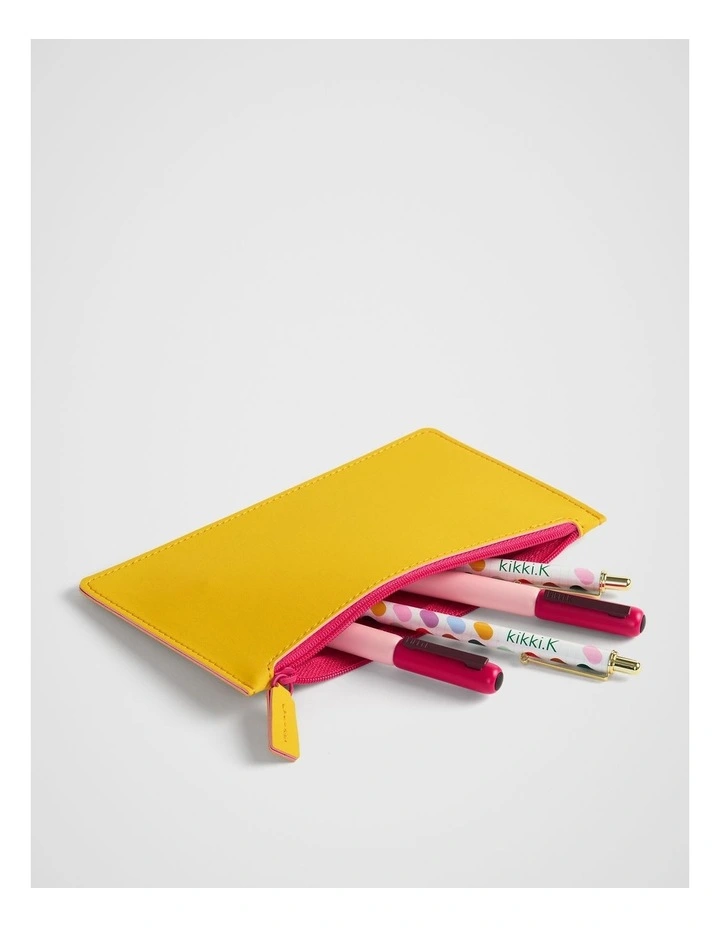 Kolour Luxe Pencil Case in Mustard image 3