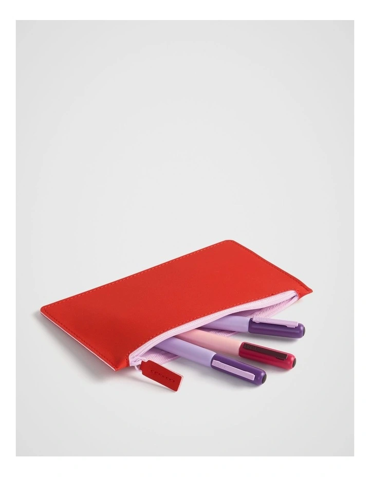 Kolour Luxe Pencil Case in Poppy image 3