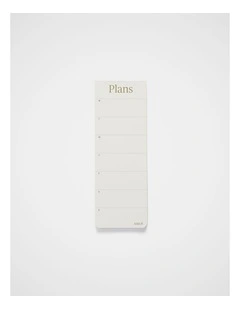 Long List Notepad in Olive