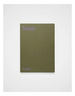 Stitch Notebook Blank B5 in Olive