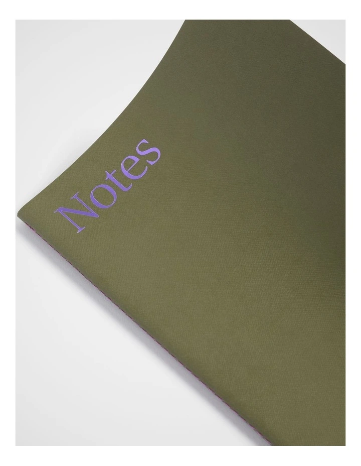 Stitch Notebook Blank B5 in Olive image 3