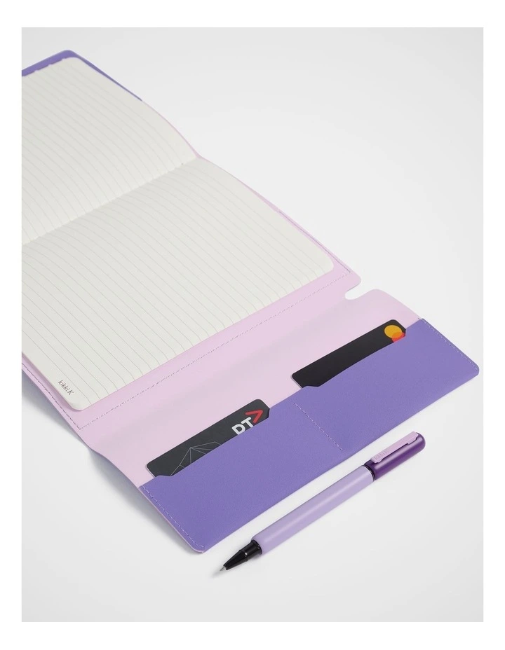 A5 Stitch Notebook Holder in Light Purple image 2
