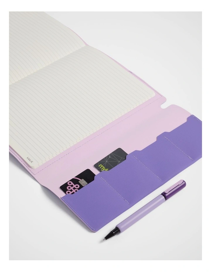 B5 Stitch Notebook Holder in Light Purple image 2
