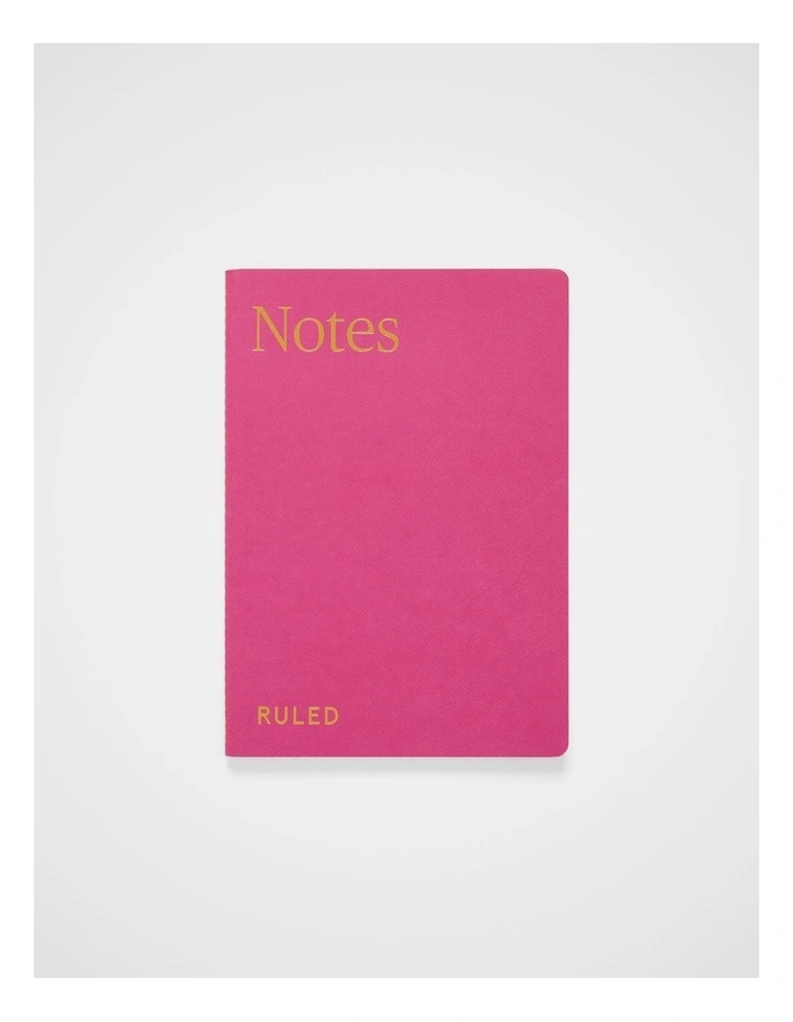 Stitch Notebook Lined A5 in Raspberry image 1