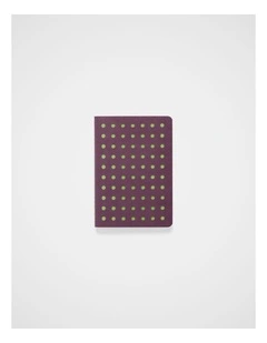 Stitch Notebook Lined B7 in Plum
