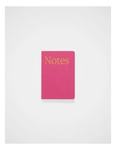 Stitch Notebook Lined B7 in Raspberry